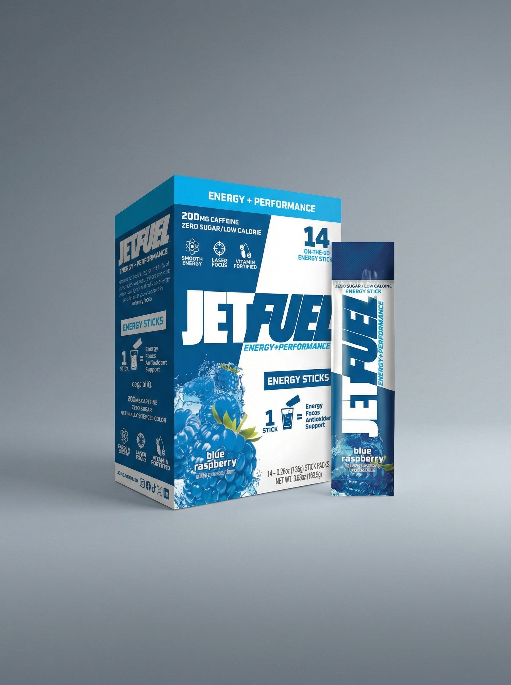 BEBIDA GAT JETFUEL ENERGY DRINK 12PACK BLUE RASPBERRY