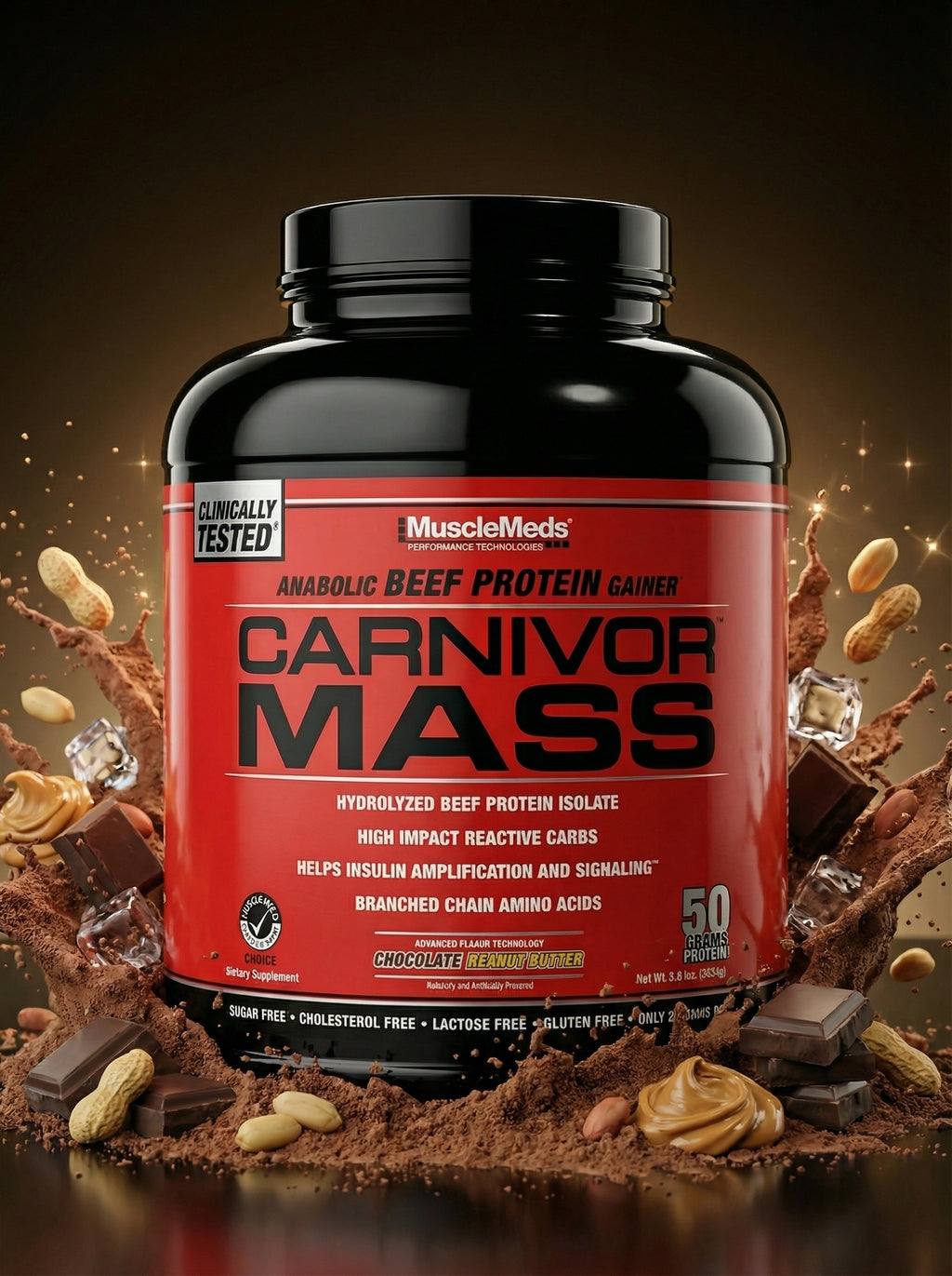 MUSCLEMEDS  CARNIVOR 4 LB Chocolate Peanut Butter