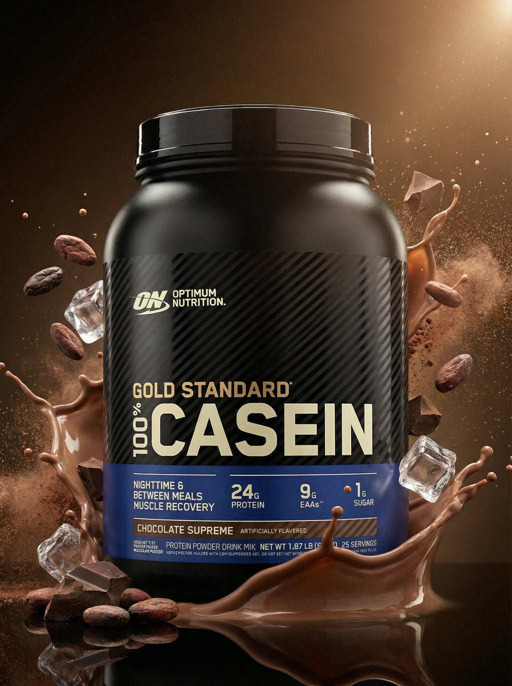 ON CASEIN. 4 LB CHOCOLATE SUPREME