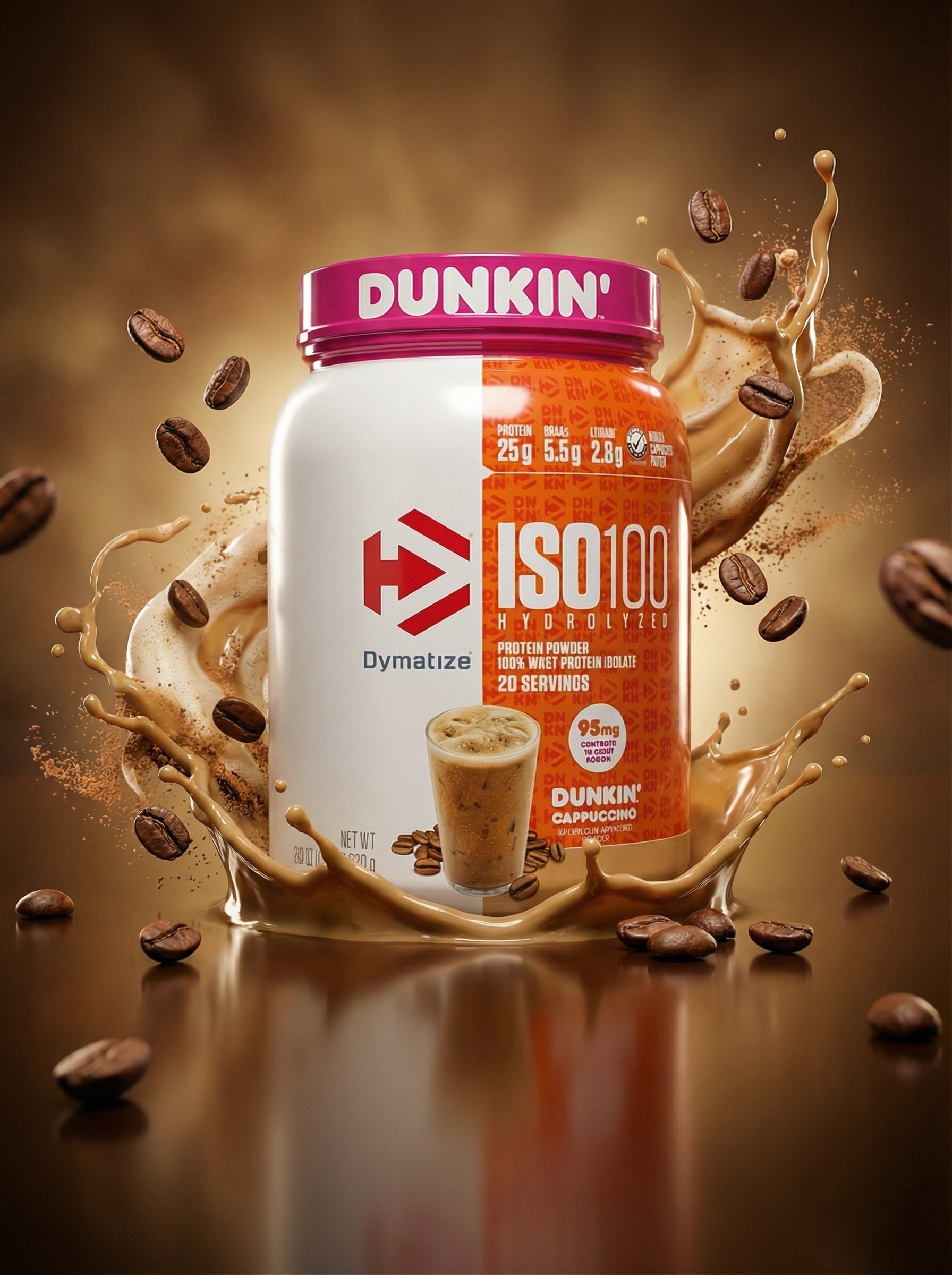 DYMATIZE ISO 100 1.3LBS DUNKIN CAPPUCCINO