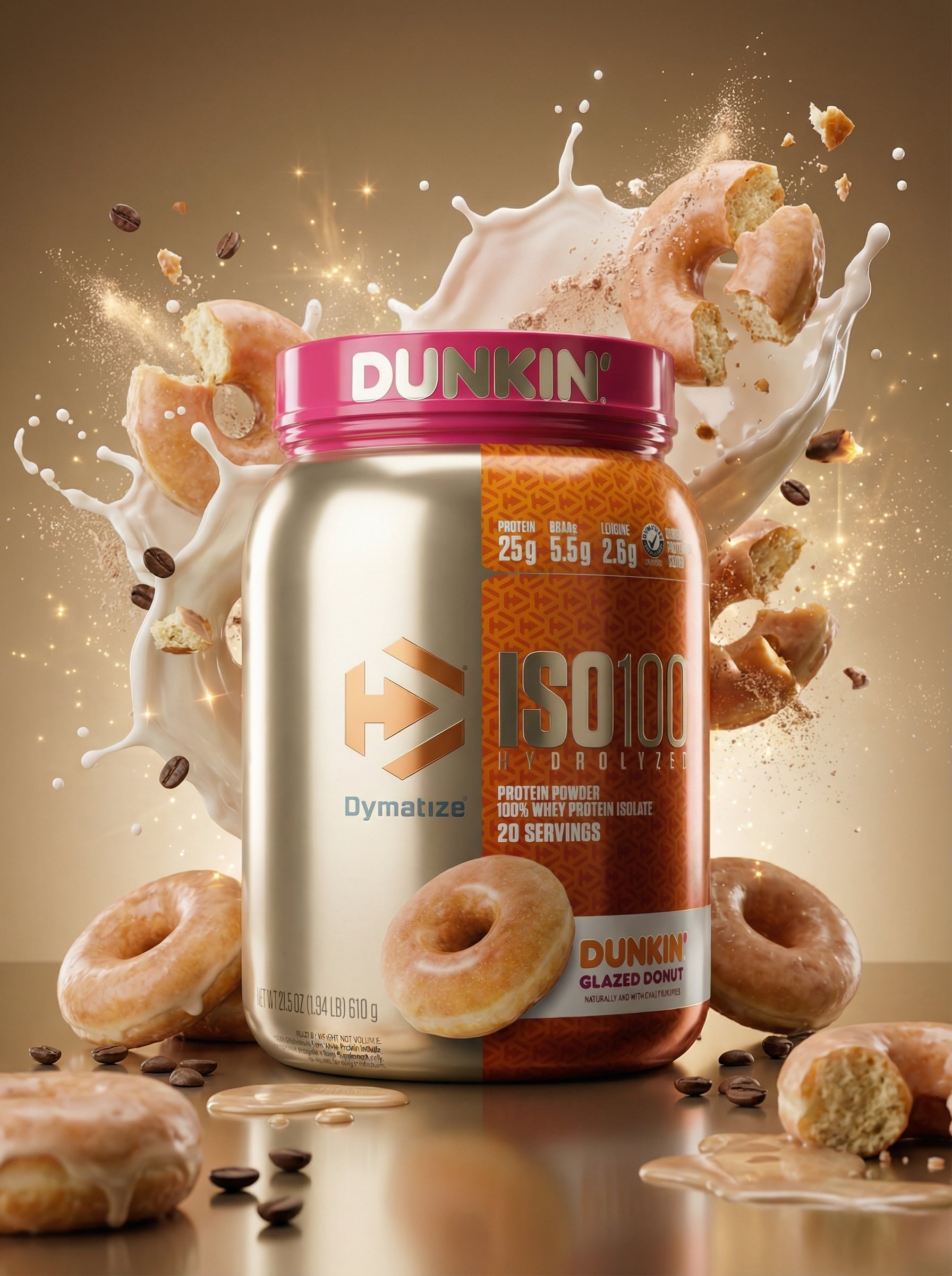 DYMATIZE ISO 100 1.3LBS DUNKIN CAPPUCCINO