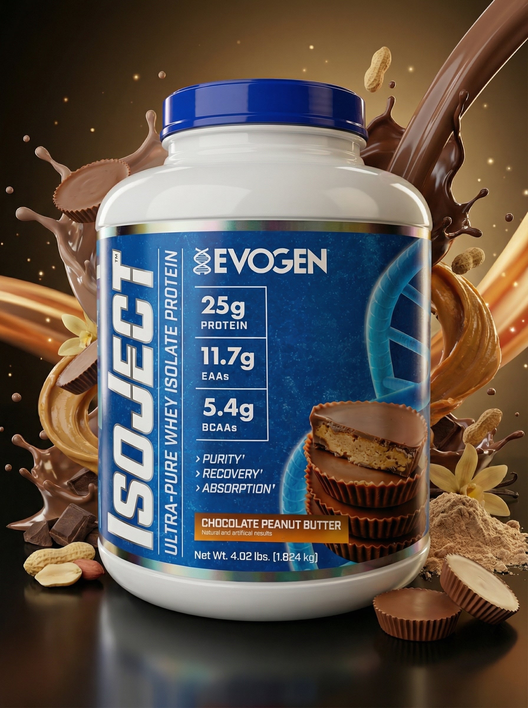 EVOGEN ISO JECT4 LBS CHOLATE PEANUTE BUTTER