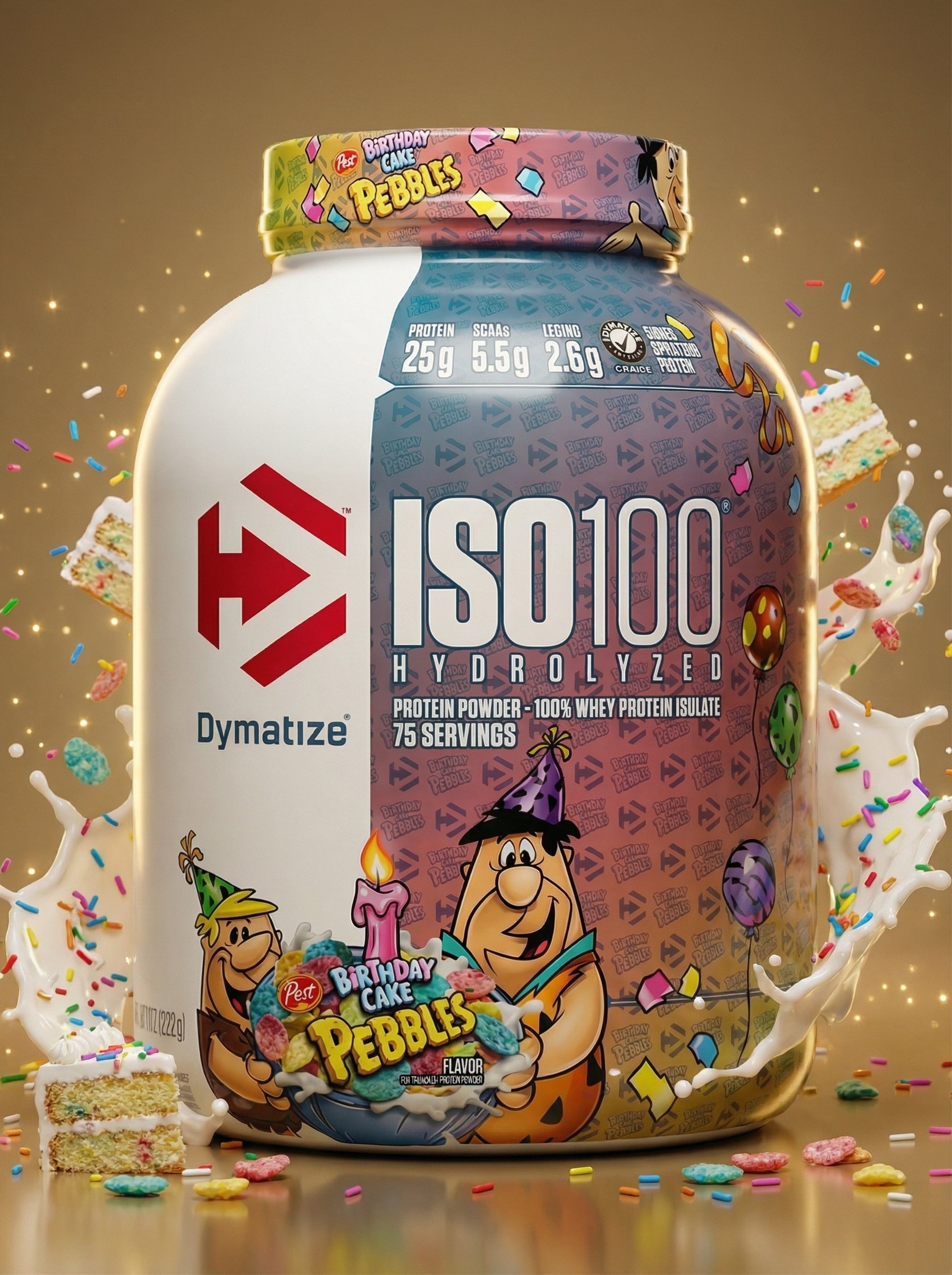 DYMATIZE ISO100 5 LBS BIRTHDAY CAKE PABBLES