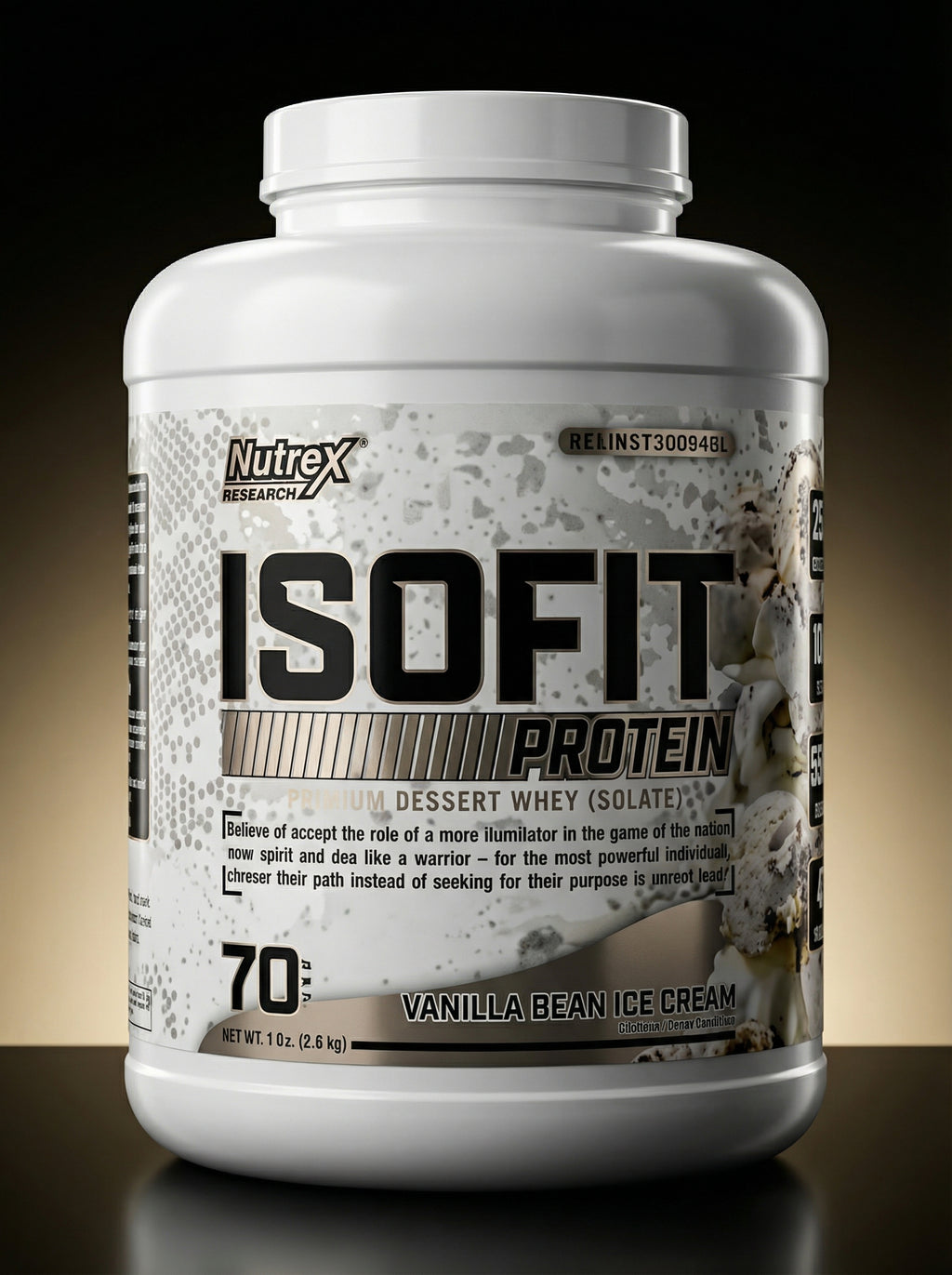 NUTREX ISOFIT 5 LB VAINILLA BEAN ICE CREAM