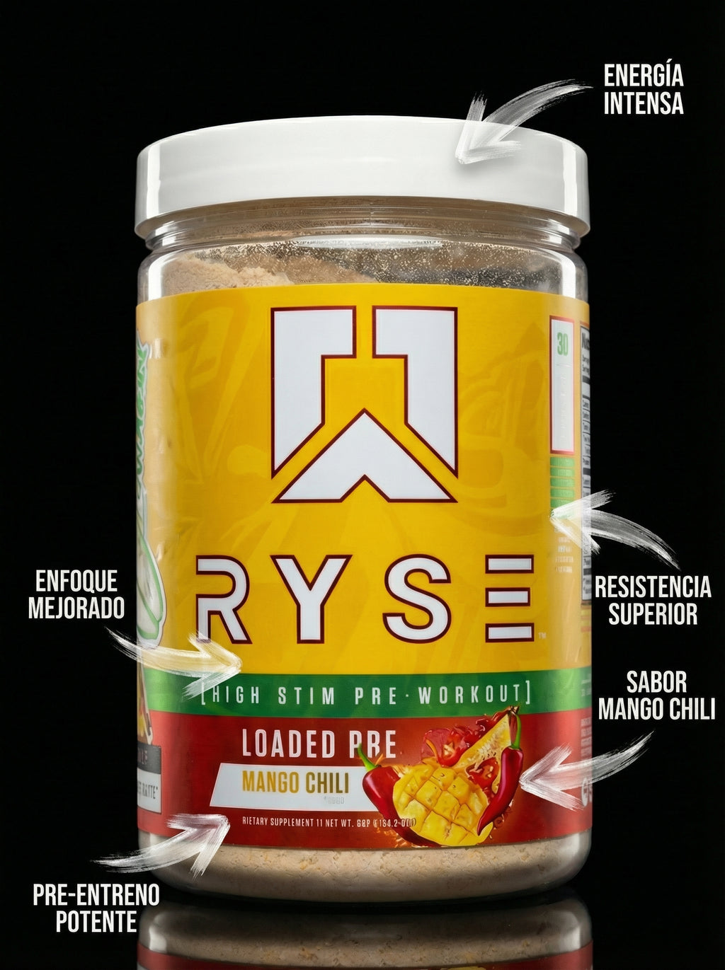 RYSE LOADED PRE-WORKOUT 30SERV Mango Chili